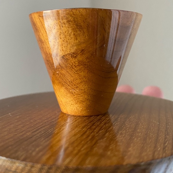 Pair of Vintage Myrtle wood Candlestick holders - Picture 5 of 6